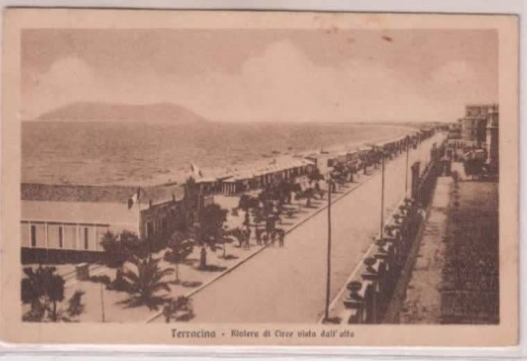 Cartolina: Terracina — Riviera di Circe vista dall'alto