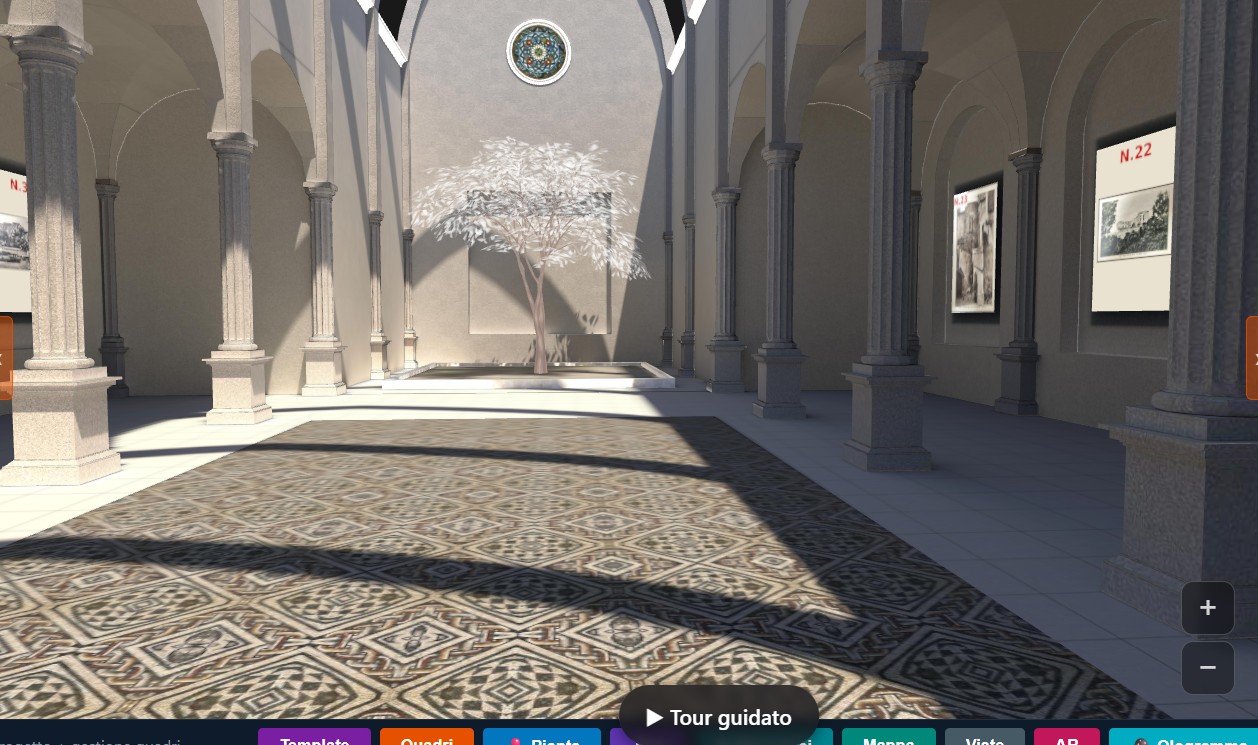 Una sala della galleria virtuale