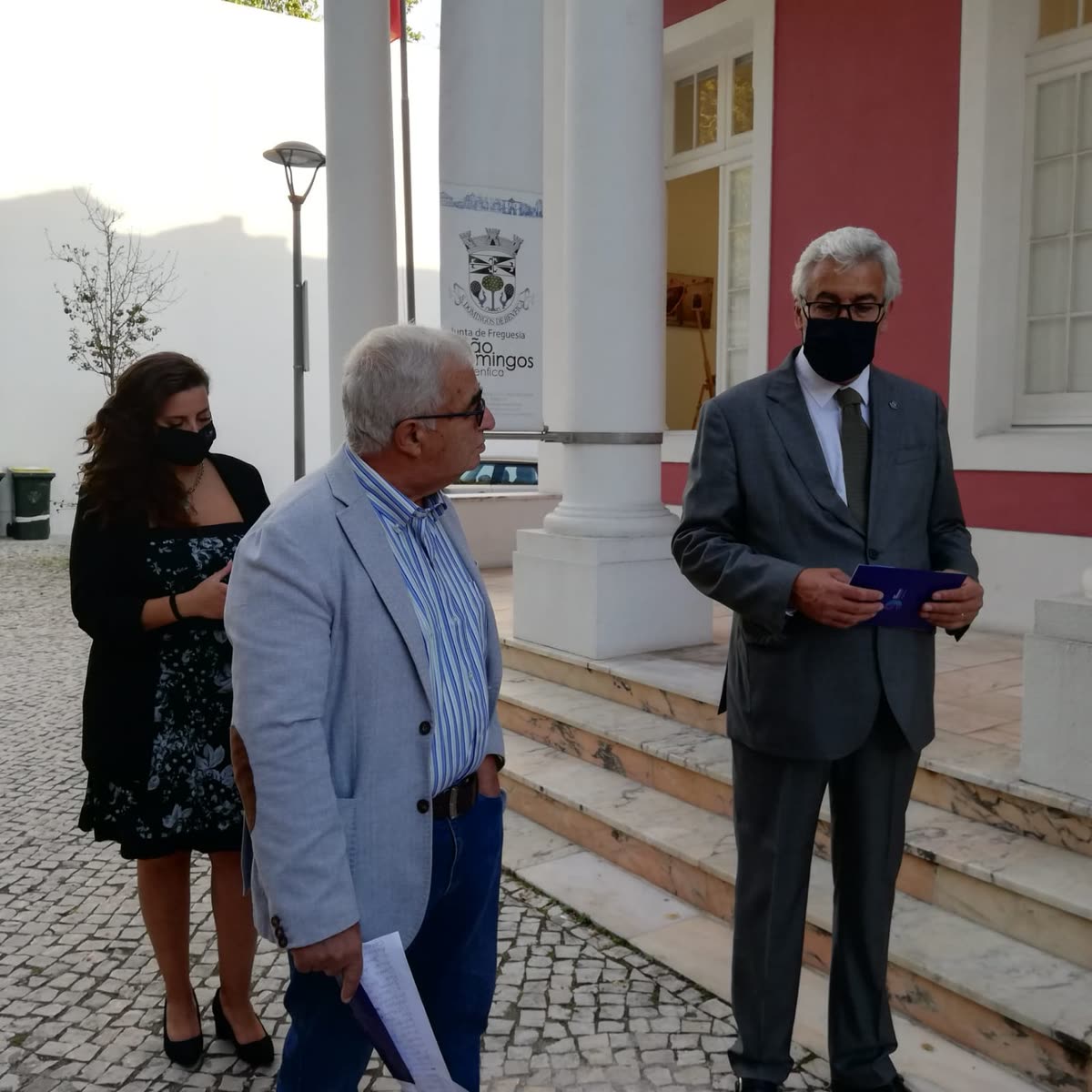Augusto Milana all'inaugurazione dell'esposizione in Portogallo